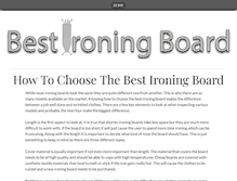 Tablet Screenshot of bestironingboards.com